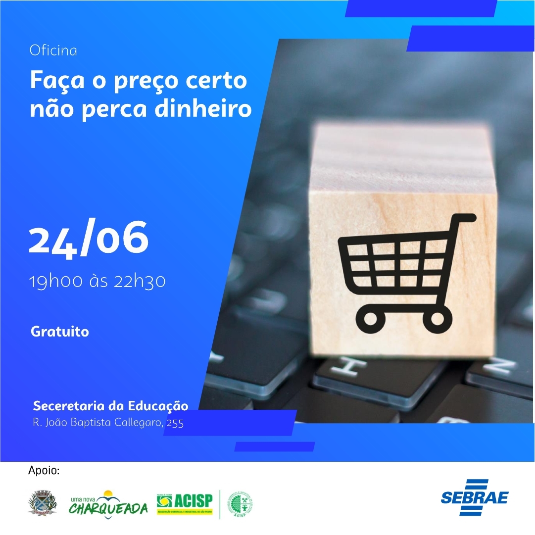ATENÇÃO CHARQUEADA: Oficina Gratuita